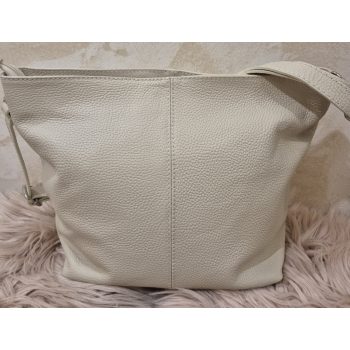 Női bőrtáska, vaj színű