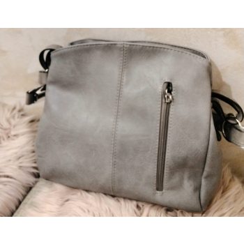 Női táska szürke színű, bőrhatású