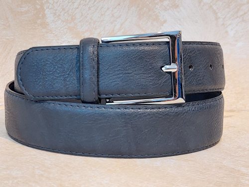 Női öv- Sötétkék színű, matt felületű bőrhatású női öv fémcsattal 37mm.