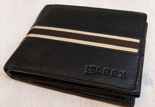 FÉRFI VALÓDI BŐR PÉNTÁRCA LRLEEX, FEKETE SZÍNBEN X