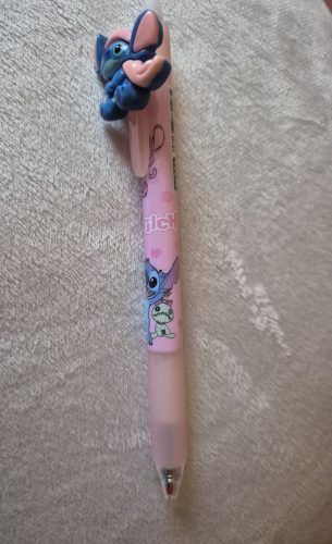 Stitch jellegű rózsaszínű  radírozható toll