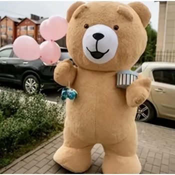   Óriás barna szinű plüssmaci - Party BARNA maci szolgáltatás(200cm) 20 perc,