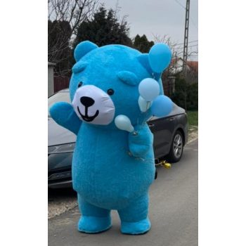   Óriás kék színű plüss maci - rendezvény maci szolgáltatás (200 cm) 30 perc