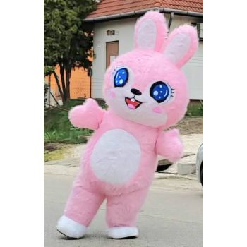   Óriás rózsaszín plüssnyuszi (200cm)- MINI meglepetés maci csomag, 5 perc Budapesti helyszíneken