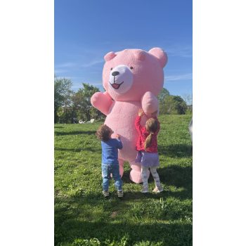   Óriás pink szinű plüssmaci - rendezvény maci szolgáltatás (200cm) 30 perc